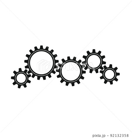 Solution Connection gears isolated vector illustration 92132358