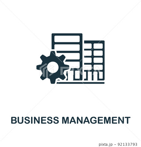 Business Management icon. Monochrome simple Business Management icon for templates, web design and infographics 92133793