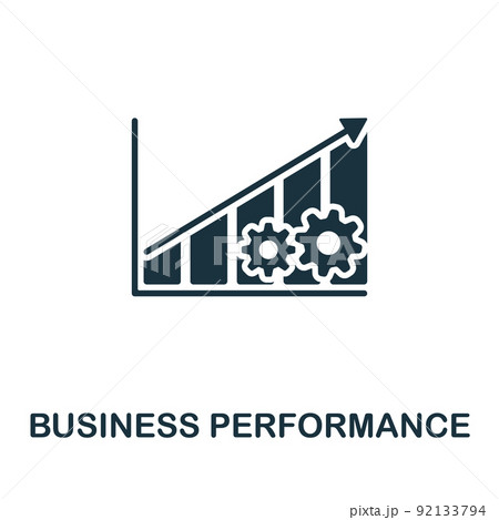 Business Performance icon. Monochrome simple Business Management icon for templates, web design and infographics Business Performance icon. Monochrome simple Business Management icon for templates, web design and infographics 92133794