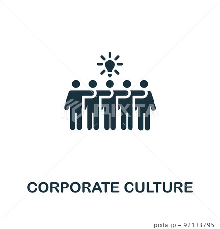 Corporate Culture icon. Monochrome simple Business Management icon for templates, web design and infographics 92133795