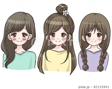 女の子女性イラスト 92133941