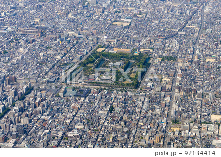 京都sの元離宮二条城付近を空撮 92134414