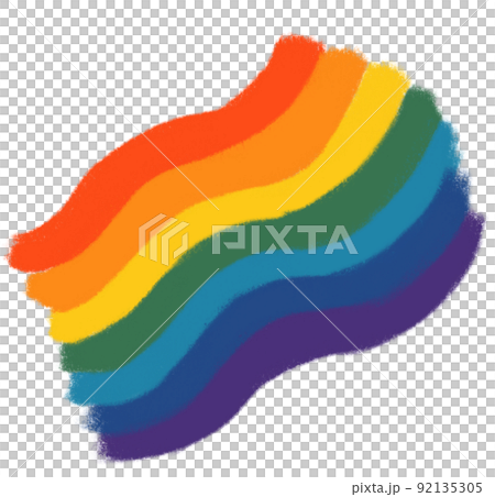 Watercolor Rainbow Line Painting Backdroplgbt Rainbow Stock