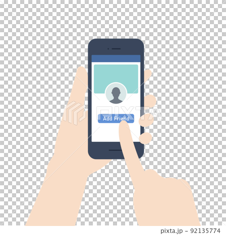 Illustration material to find and add friends 92135774