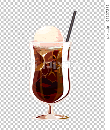 コーヒーフロートのイラストのイラスト素材