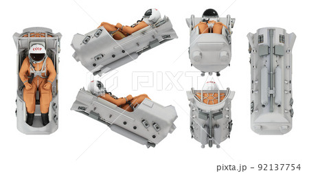 Ejection seat. 3D Illustration. 92137754