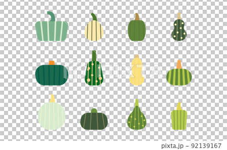 無主線 簡單可愛的綠色南瓜套裝 92139167