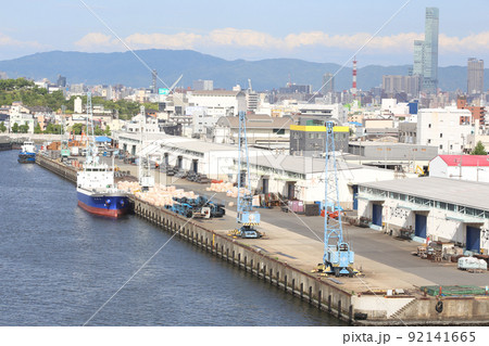 千歳橋 大正区 大阪市内風景 大正内港艀桟橋 倉庫 資材置き場 昭和山 トラス建築 大阪湾風景 千歳橋 大正区 大阪市内風景 大正内港艀桟橋 倉庫 資材置き場 昭和山 トラス建築 大阪湾風景 92141665