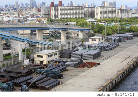 千歳橋 大正区 大阪市内風景 大正内港艀桟橋 倉庫 資材置き場 昭和山 トラス建築 大阪湾風景 千歳橋 大正区 大阪市内風景 大正内港艀桟橋 倉庫 資材置き場 昭和山 トラス建築 大阪湾風景 92141711