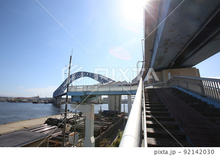 千歳橋 大正区 大阪市内風景 大正内港艀桟橋 倉庫 資材置き場 昭和山 トラス建築 大阪湾風景 千歳橋 大正区 大阪市内風景 大正内港艀桟橋 倉庫 資材置き場 昭和山 トラス建築 大阪湾風景 92142030