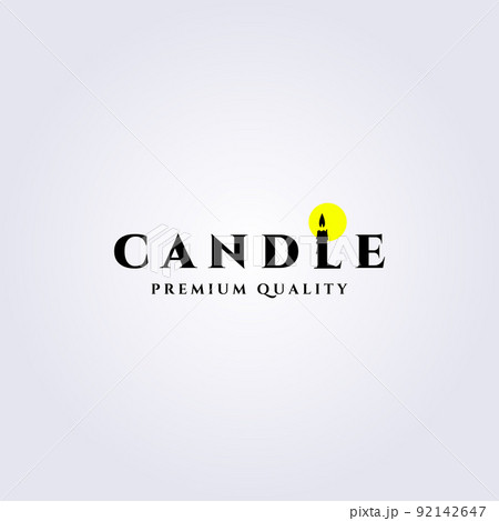 candle logo line art vector illustration design 92142647