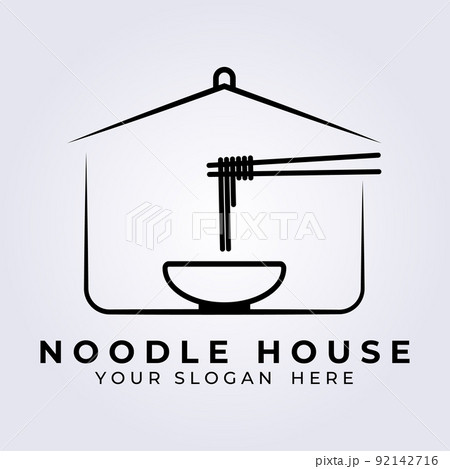 Noodle logo vector illustration design, noodle house Noodle logo vector illustration design, noodle house 92142716
