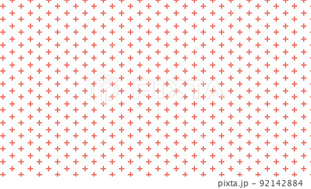 赤い4弁のかわいい花柄　16：9　赤い花パターン 92142884