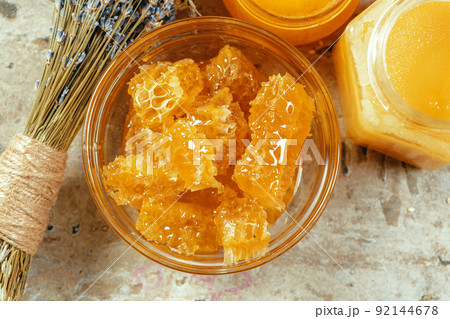 sweet honey on the table 92144678