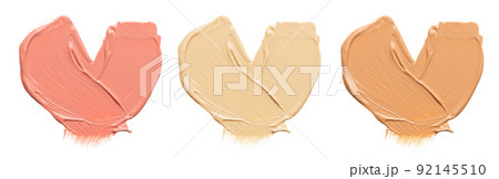 Shades Of Foundation On White Background. 92145510
