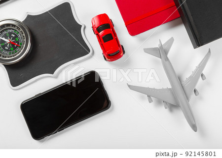 travel, summer vacation, tourism and objects concept travel, summer vacation, tourism and objects concept 92145801