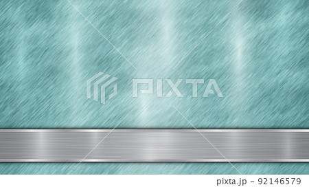 Metal background with polished plate 92146579