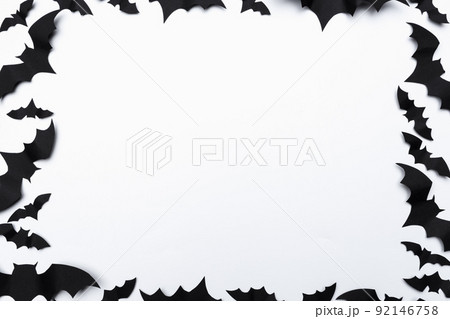 halloween and decoration concept - paper bats flying halloween and decoration concept - paper bats flying 92146758