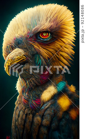 A fantasy portrait of an unusual bird in a fairy-tale elfin forest. Fabulous flower garden and cute fantasy birds. Concept of a colorful magic bird. Perfect for phone wallpaper or for posters. A fantasy portrait of an unusual bird in a fairy-tale elfin forest. Fabulous flower garden and cute fantasy birds. Concept of a colorful magic bird. Perfect for phone wallpaper or for posters. 92148086