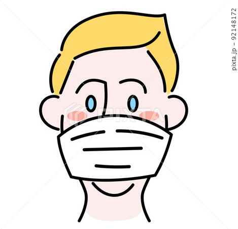 マスクをつけた高齢の白人男性 マスクをつけた高齢の白人男性 92148172