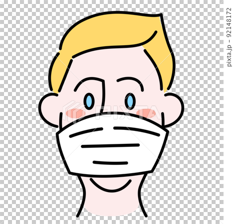 マスクをつけた高齢の白人男性 マスクをつけた高齢の白人男性 92148172