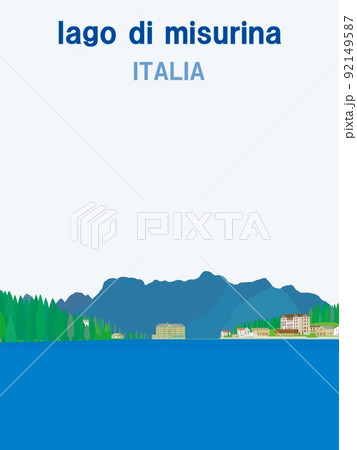 ミズリーナ湖　lago　di　misurina　ドロミーティ　dolomiti　イタリア　 92149587