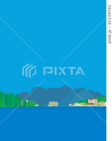 ミズリーナ湖　lago　di　misurina　ドロミーティ　dolomiti　イタリア　 92149592