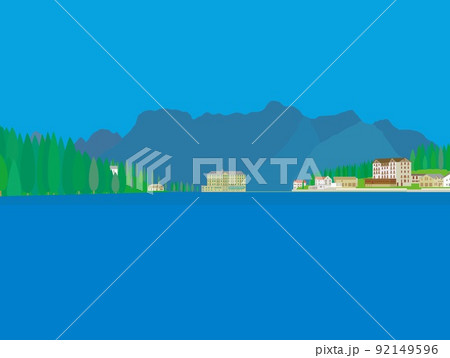 ミズリーナ湖 lago di misurina ドロミーティ dolomiti イタリア  ミズリーナ湖 lago di misurina ドロミーティ dolomiti イタリア  92149596
