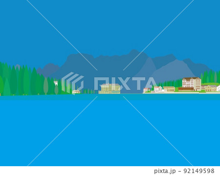 ミズリーナ湖 lago di misurina ドロミーティ dolomiti イタリア ミズリーナ湖 lago di misurina ドロミーティ dolomiti イタリア 92149598