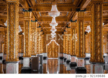 Wat Chantaram and Wat Tha Sung temple, Crystal Sanctuary 100 m long, in Uthai Thani, Thailand 92149686