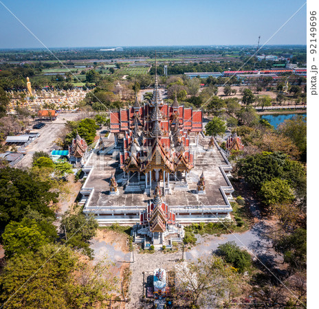 Wat Phai Rong Wua temples, buddhas and sculptures in Suphan Buri, Thailand 92149696