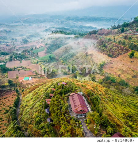 Wat Kong Niam Viewpoint over the valley in Phetchabun, Thailand Wat Kong Niam Viewpoint over the valley in Phetchabun, Thailand 92149697