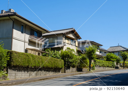 一戸建ての並ぶ住宅地 ベッドタウン 京都府木津川市 一戸建ての並ぶ住宅地 ベッドタウン 京都府木津川市 92150640