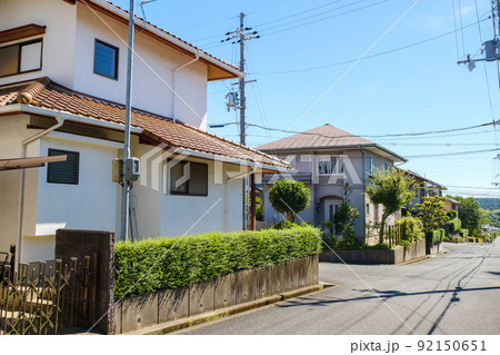 一戸建ての並ぶ住宅地 ベッドタウン 京都府木津川市 一戸建ての並ぶ住宅地 ベッドタウン 京都府木津川市 92150651