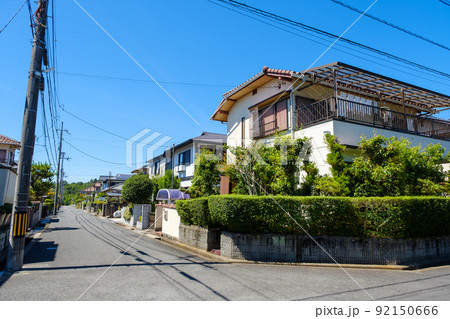 一戸建ての並ぶ住宅地 ベッドタウン 京都府木津川市 一戸建ての並ぶ住宅地 ベッドタウン 京都府木津川市 92150666