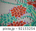 いぐさの織物　福岡花ござの花柄　意匠図 92153254