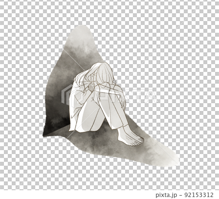 Crouching woman 92153312