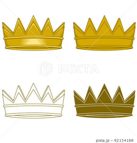 Medieval style golden crown 92154166