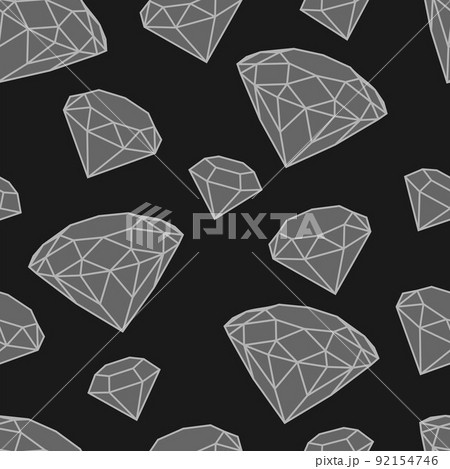 Vector pattern of grayscale diamonds 92154746