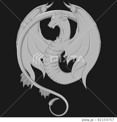 Winged Dragon Vector Design 92154757