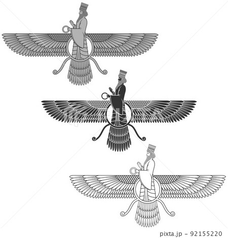 Zoroastrianism Symbol Silhouette 92155220