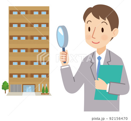 マンションを査定する不動産業者　不動産査定 92156470