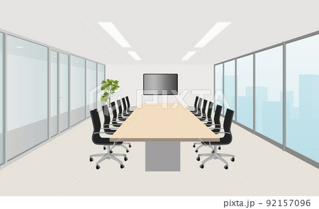 開放的なオフィスの会議室 開放的なオフィスの会議室 92157096