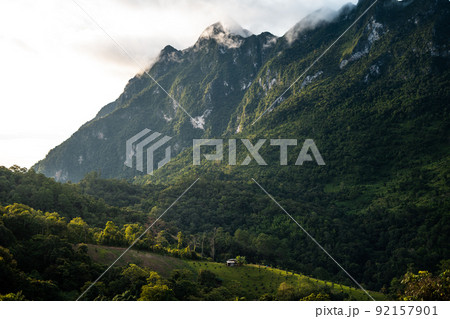 mountain view in the morning 92157901