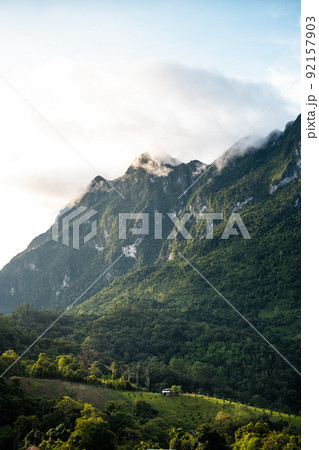mountain view in the morning 92157903