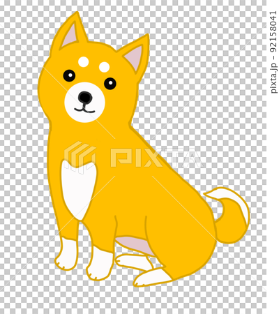 かわいい柴犬のイラスト 92158041