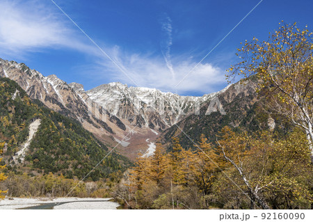 上高地の晩秋　穂高連峰 92160090