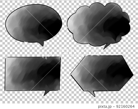 Balloon hand-painted watercolor style black and white Balloon hand-painted watercolor style black and white 92160264