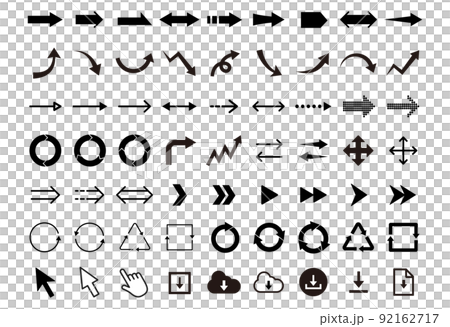 Set of various arrows 92162717