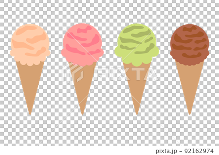 4 kinds of 2 color ice cream 4 kinds of 2 color ice cream 92162974